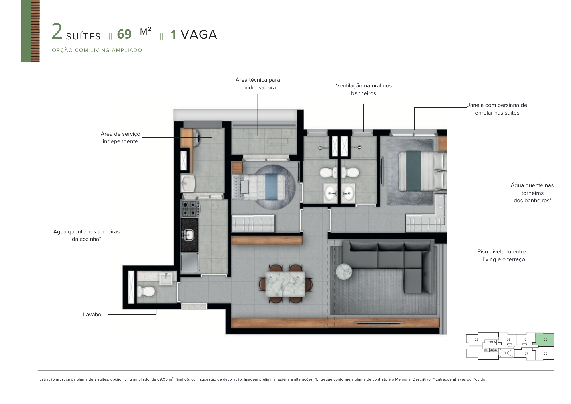 Living 2-Suites Planta